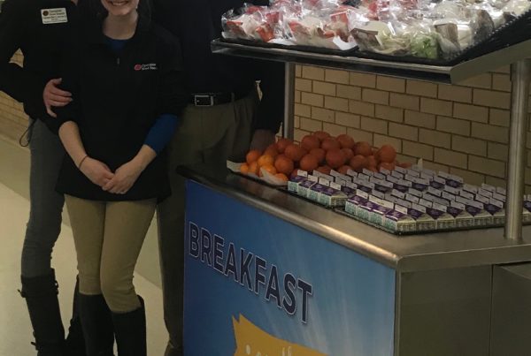 OFS employees marketing the Breakfast in the Classroom program