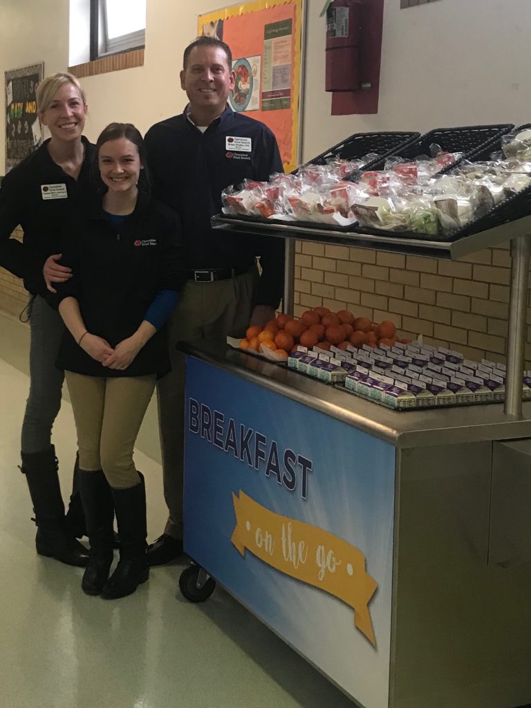 OFS employees marketing the Breakfast in the Classroom program