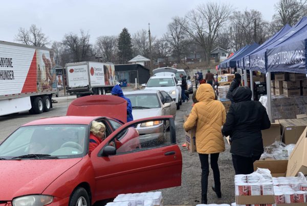 Volunteers delivering food to communities