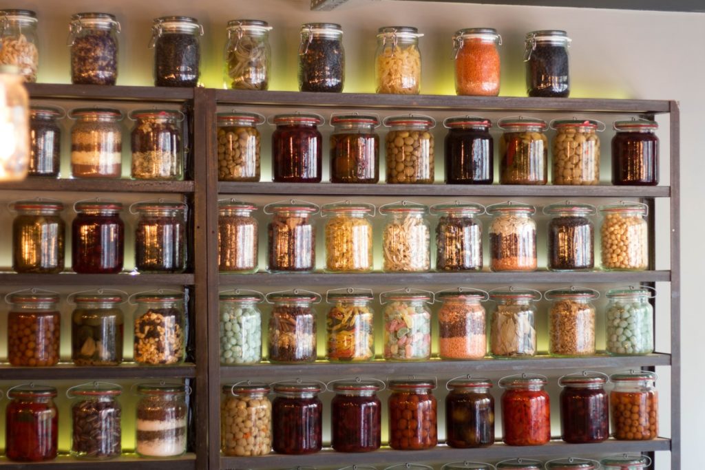 Jars of food