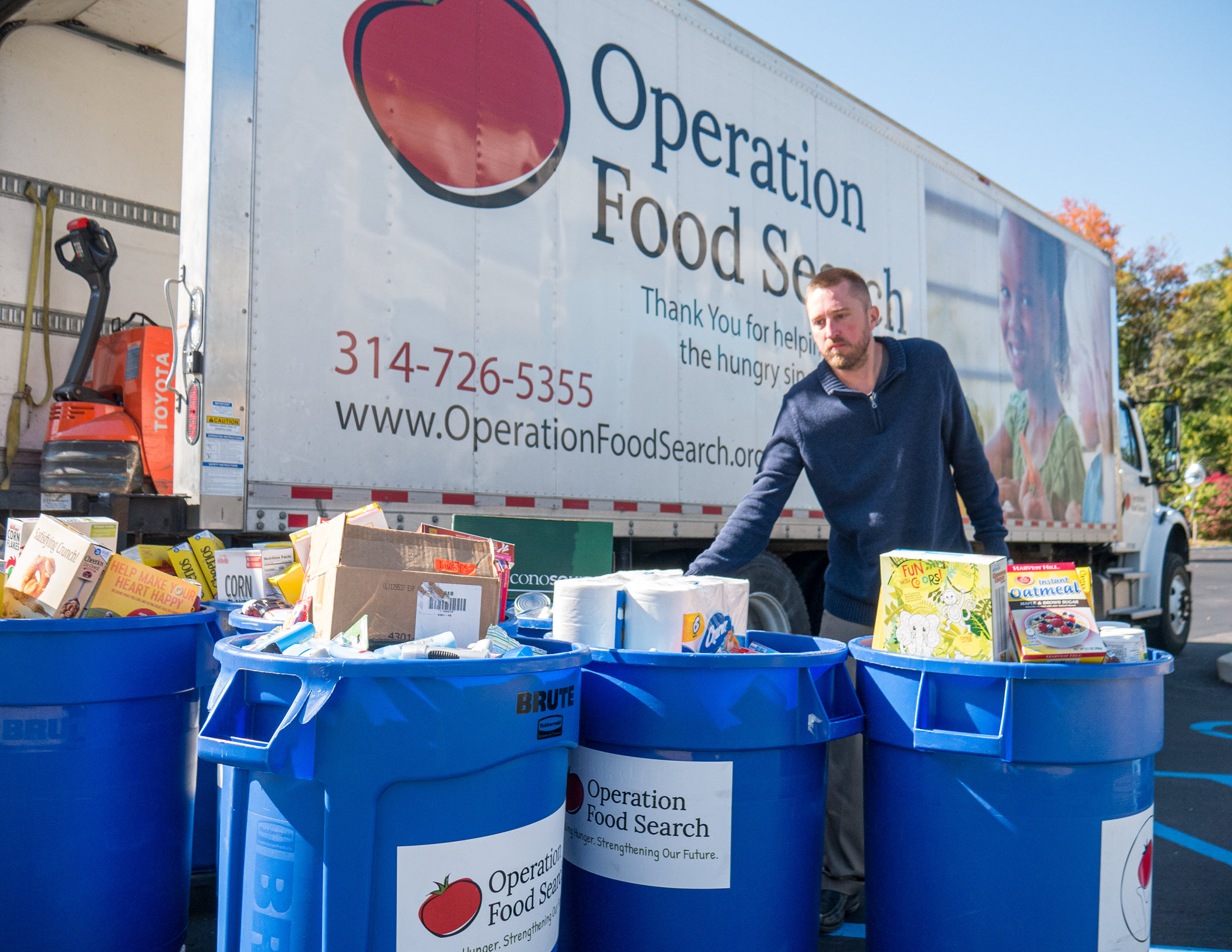 OFS employee loading truck