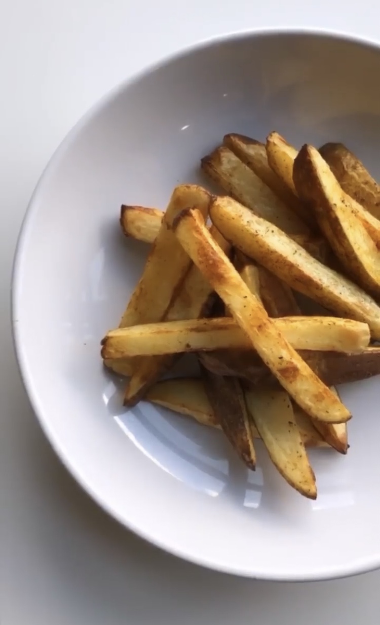 Oven baked fries used for nutrition education