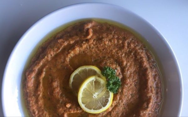 Roasted red pepper dip used for nutrition education