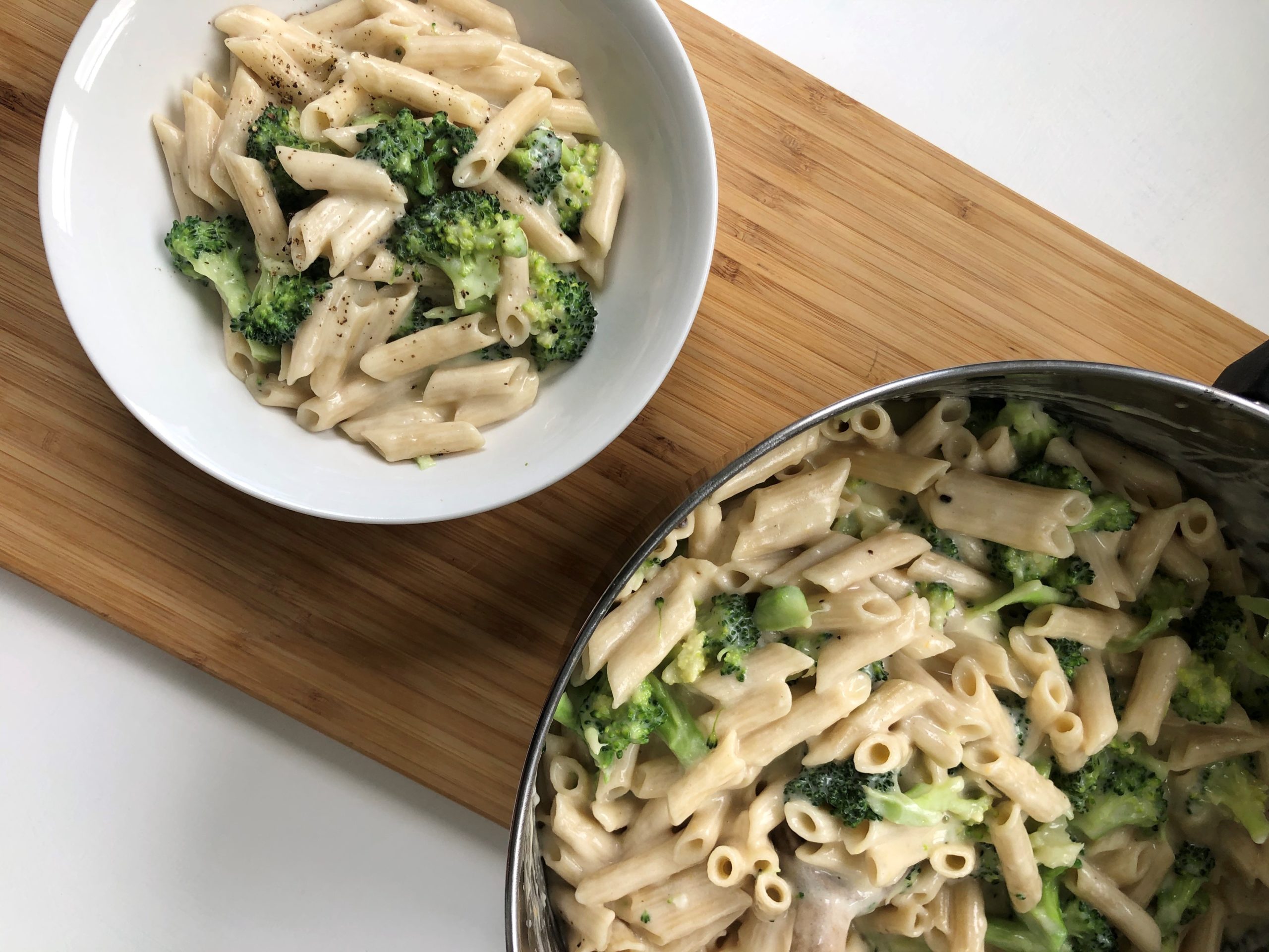 Mac and cheese with broccoli used for nutrition education