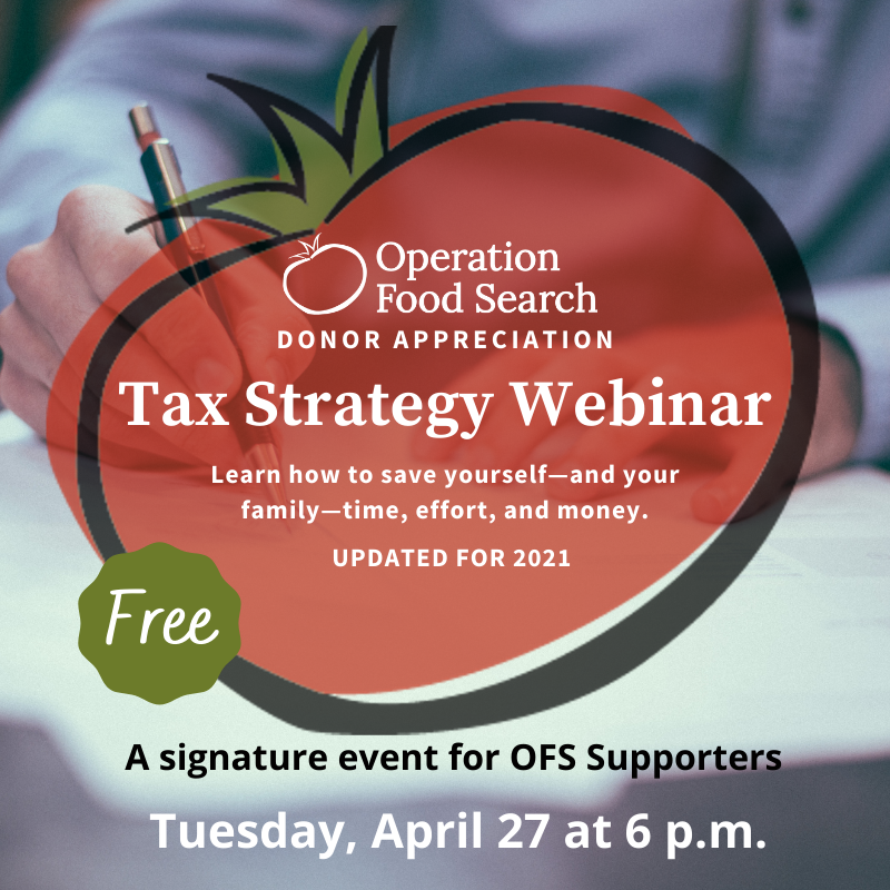 Poster for Tax Strategyh Webinar