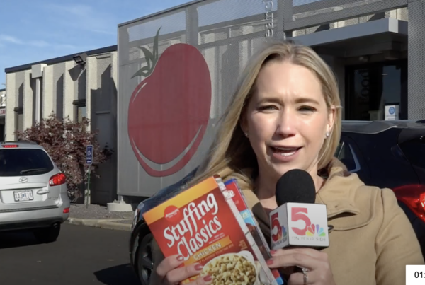 tv News reporter in front of OFS building