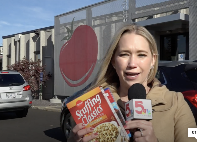 tv News reporter in front of OFS building