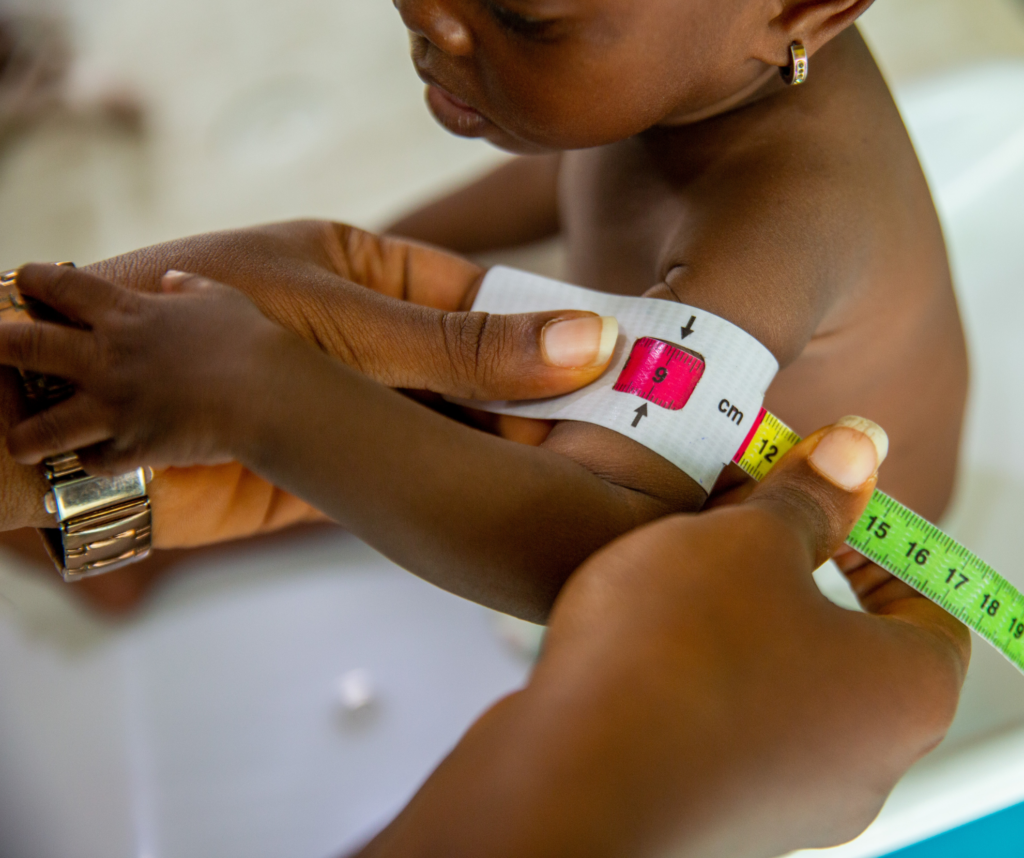 A baby gets a doctor's check up