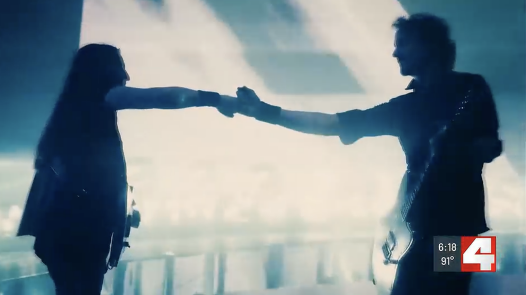 Gojira Band Members Fist Bump on Stage